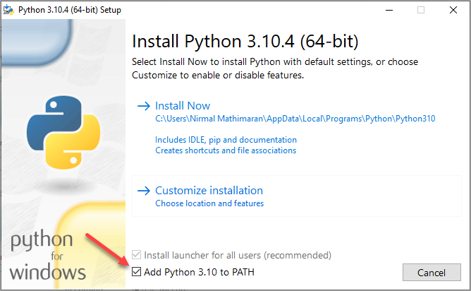 Python のインストール