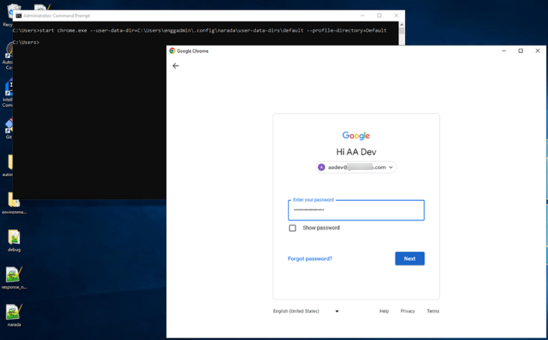 Démontre la connexion d\'un compte utilisateur à Google.