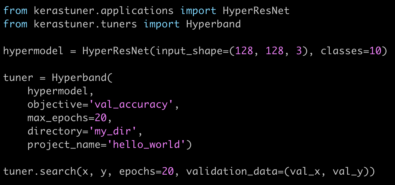 Hyperparameter tuning with Keras Tuner