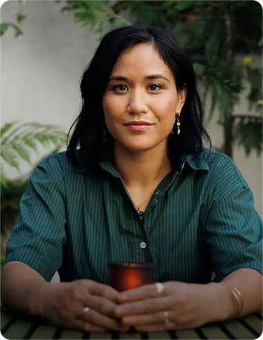 Photo of Megan Bre Camp, founder of candles and skincare brand Summer Solace Tallow.