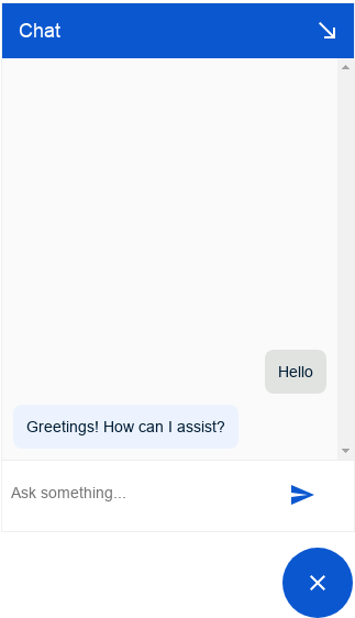 Dialogflow CX Messenger screenshot