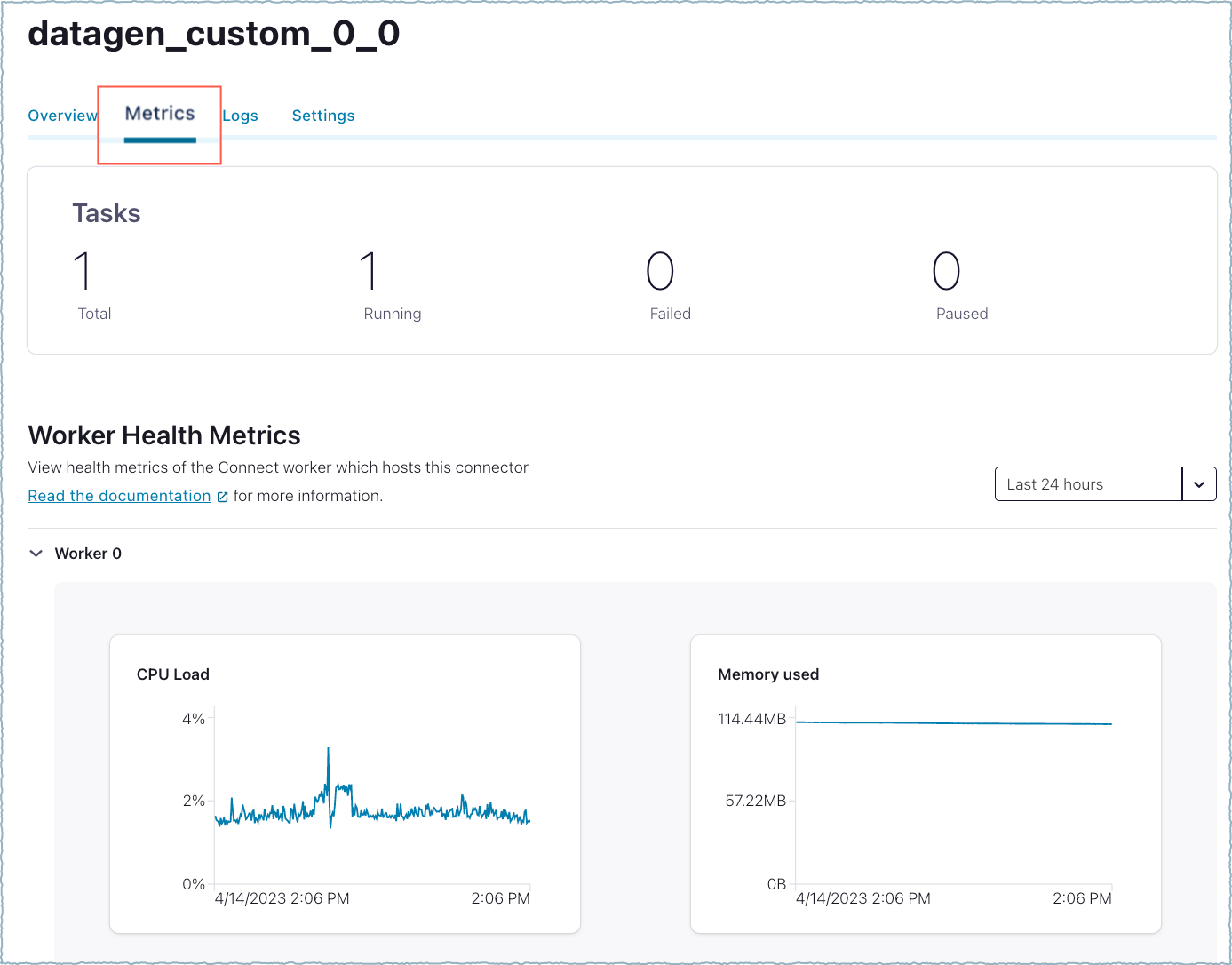 View throughput metrics