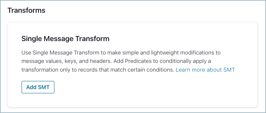 Single Message Transforms