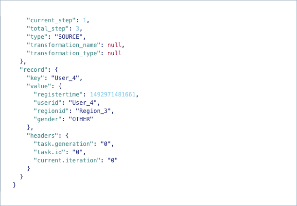 Single Message Transforms and Data Preview 1 of 3