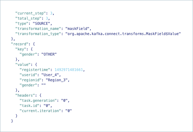 Single Message Transforms and Data Preview 3 of 3