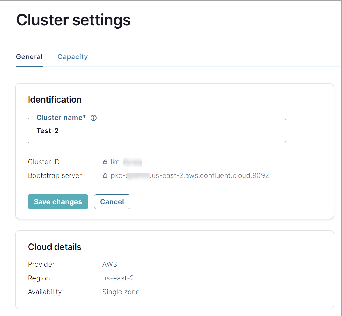 Edit cluster name