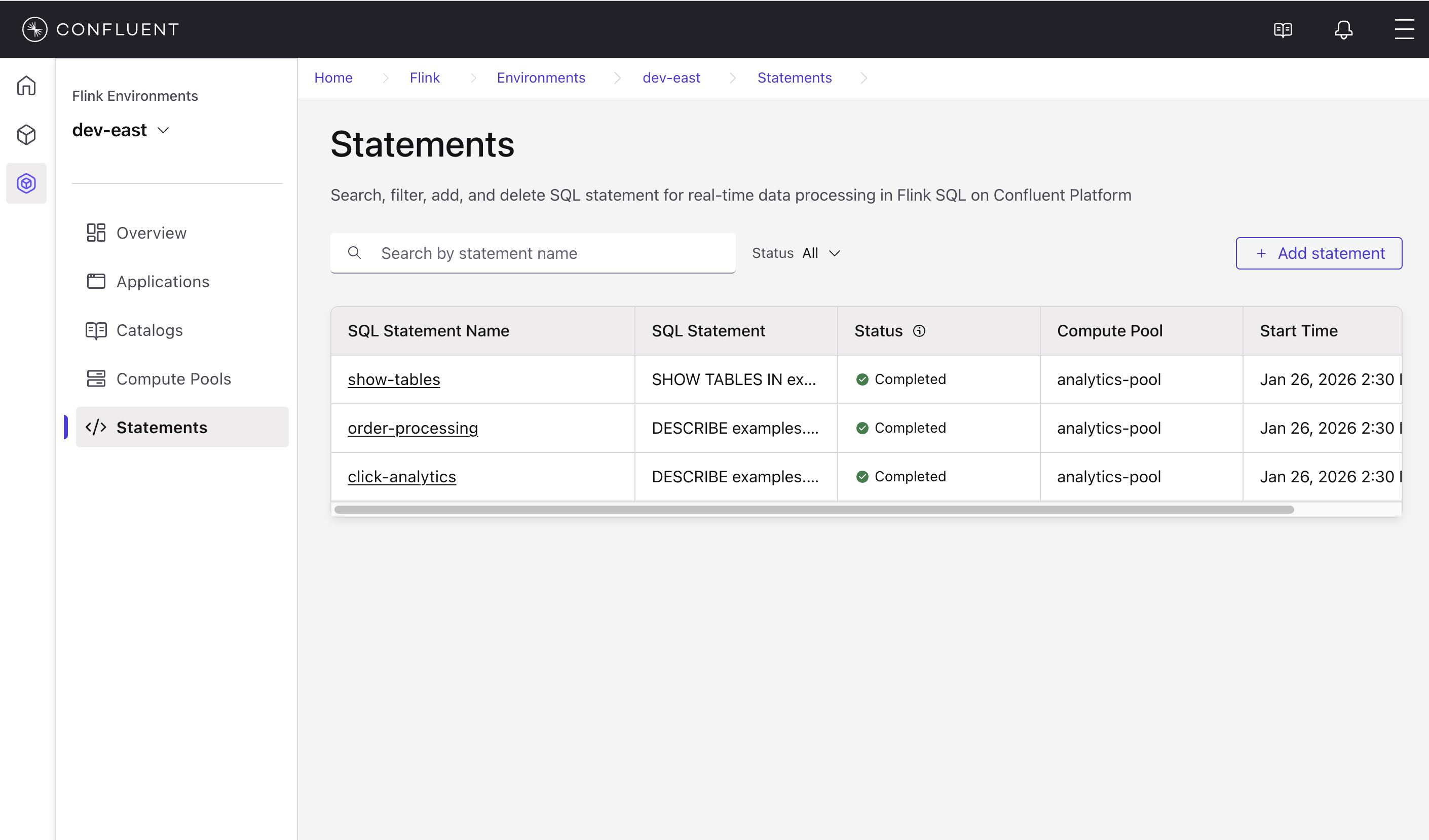 Statements page in C3++