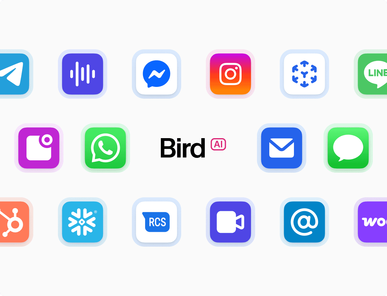 Variety of messaging and social media apps, symbolizing the concept of cross-channel intelligence through diverse digital communication platforms.