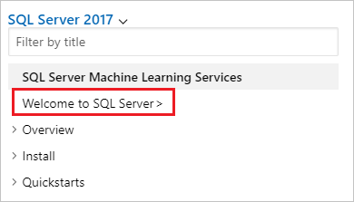 Navigate back to SQL toc