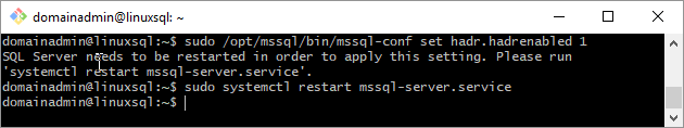 Enable Availability Groups Linux