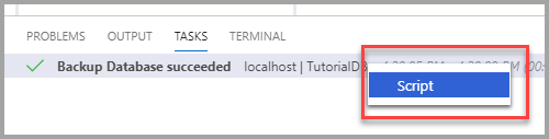 Screenshot that shows backup script.