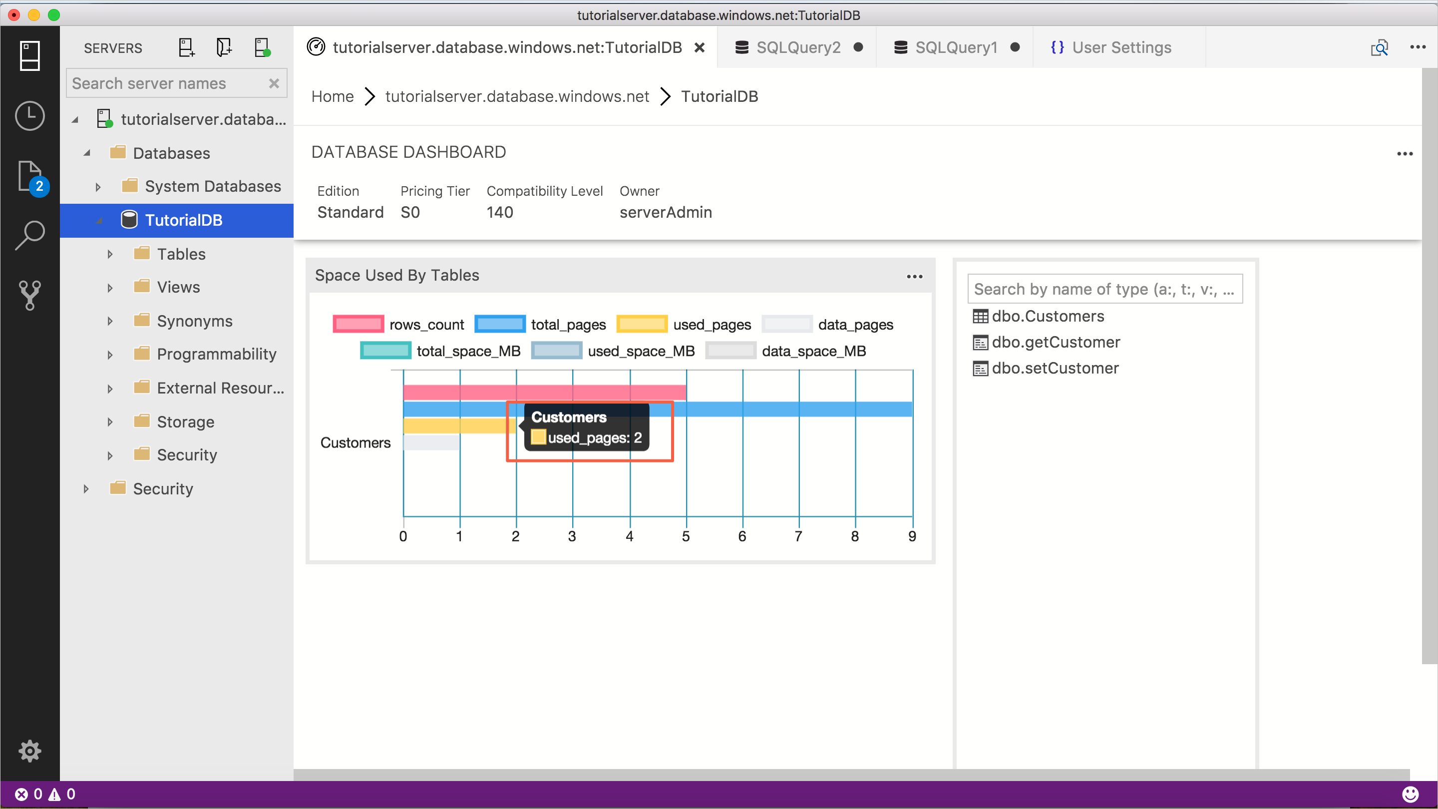 chart toggle and legend