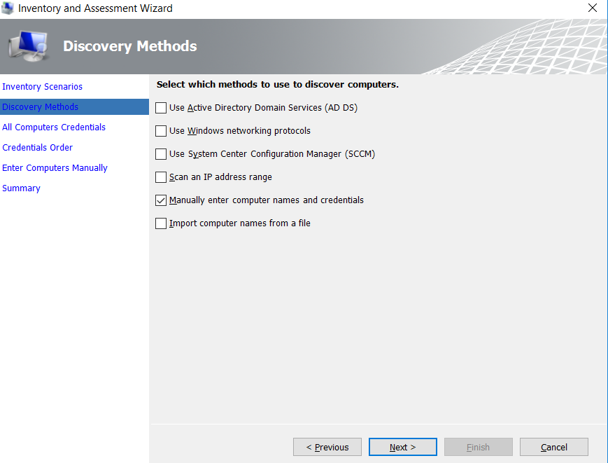 MAP Inventory and Assessment Wizard Discovery Methods