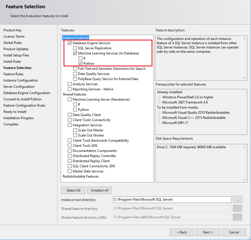 Setup options for Python