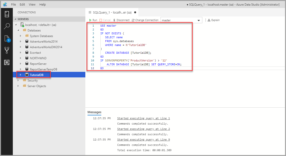 Create database