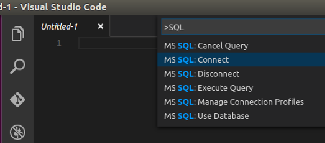 VS Code command palette