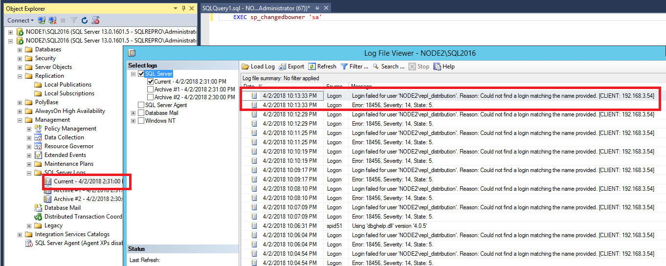 Login Failed for Subscriber