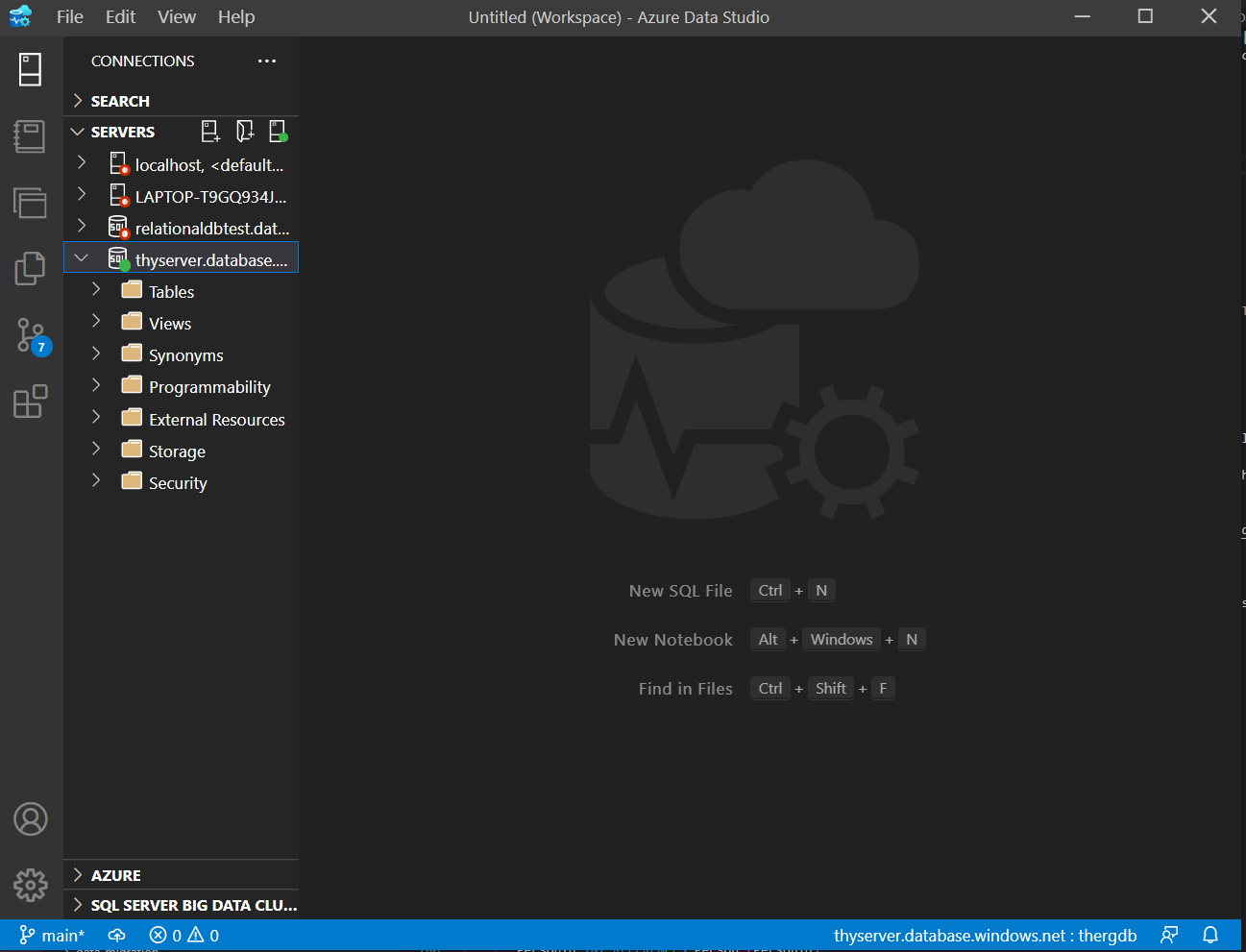 Screenshot of Object Explorer in ADS.