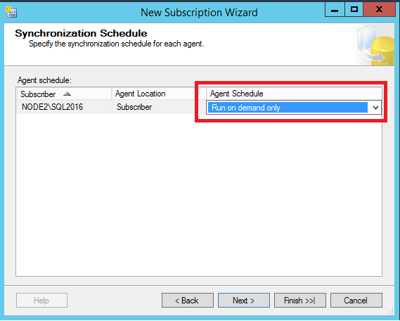 Synchronization Schedule