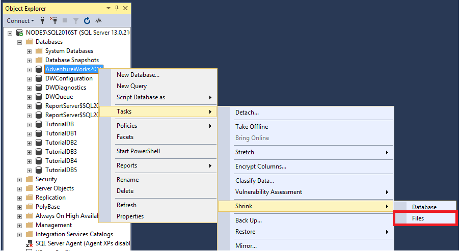 Shrink Files