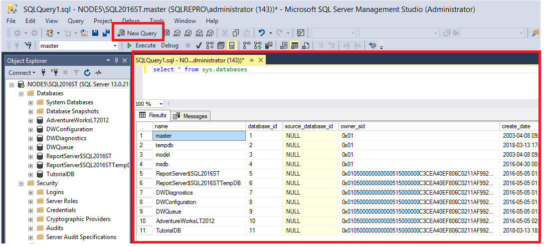 New Query Window