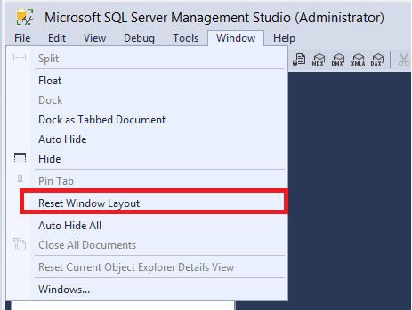 Restore Window Layout