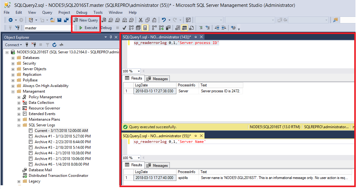Query Error Log