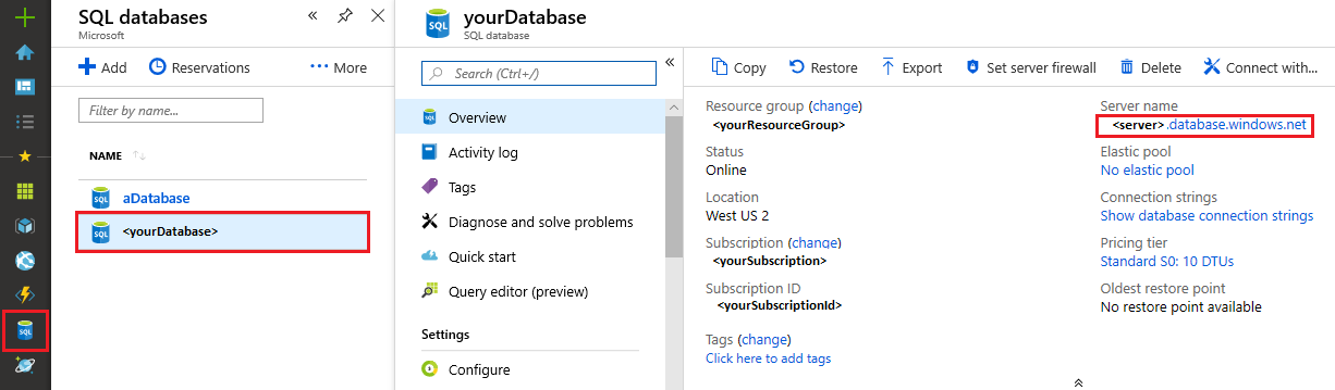 server firewall rule
