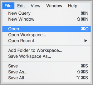 Open the Open File dialog by selecting Open Notebook in the dashboard