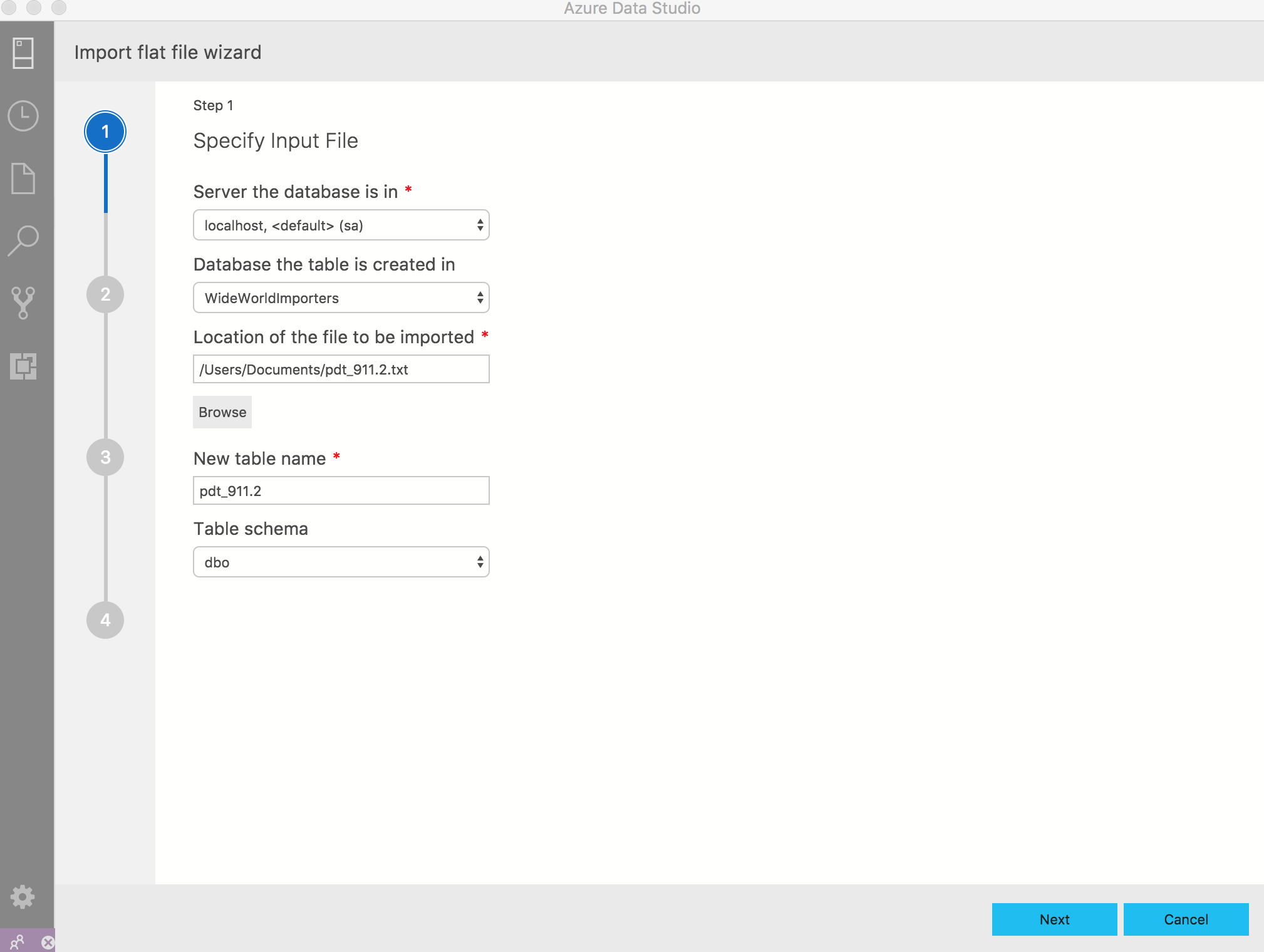 input file