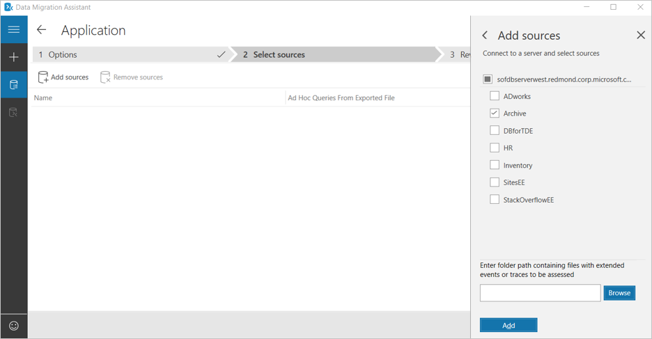 Data Access Migration select application database