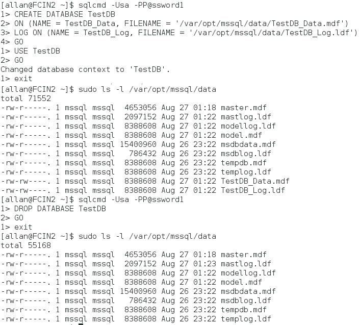 CreateTestdatabase