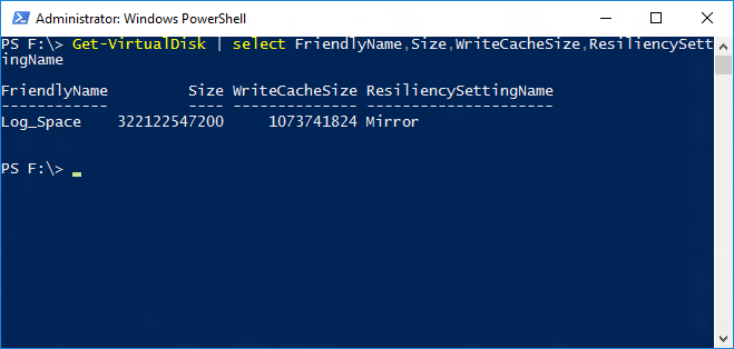 Get-VirtualDisk