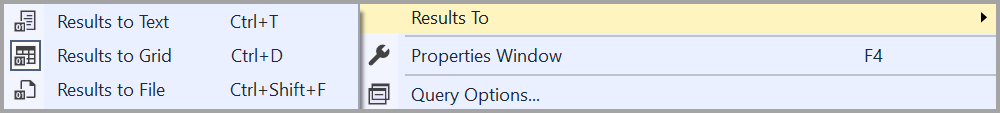 Results options