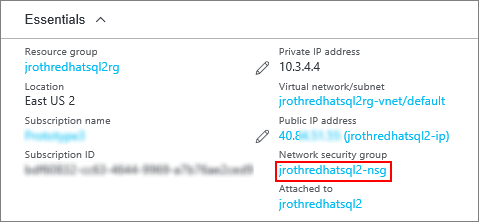 Network security group