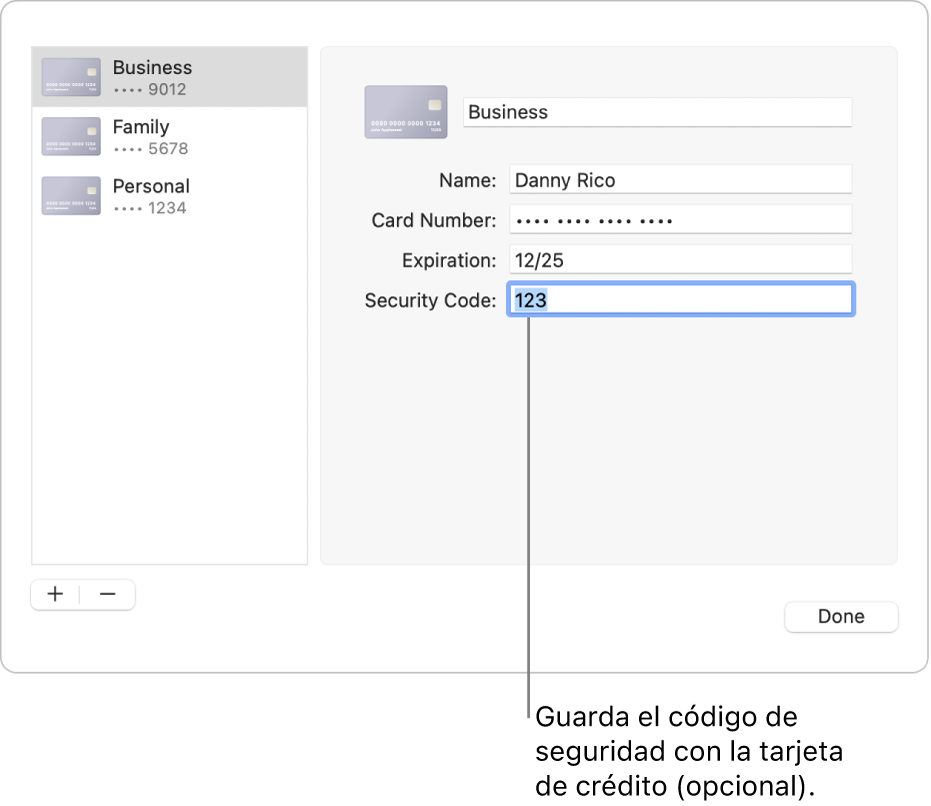 Un formulario de tarjeta de crédito con campos para ingresar el nombre, número de tarjeta de crédito, fecha de vencimiento y código de seguridad.