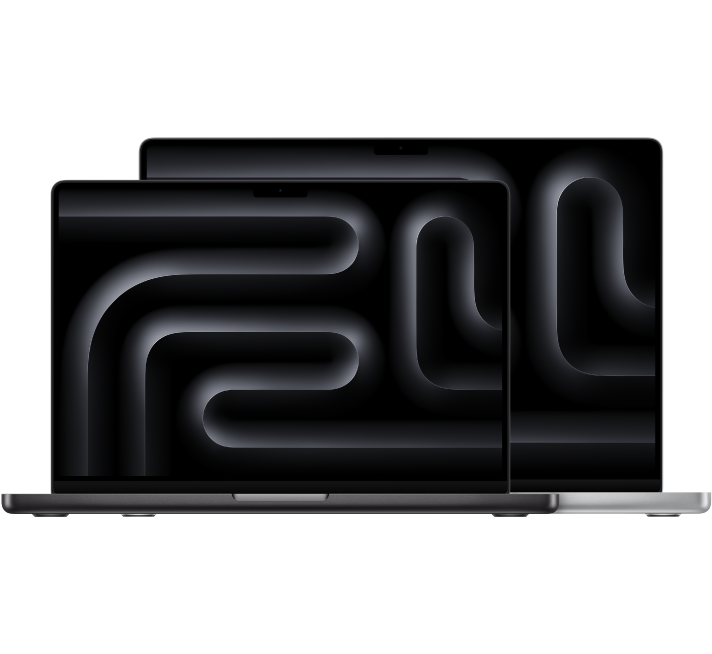Een 14-inch MacBook Pro-computer voor een 16-inch MacBook Pro.