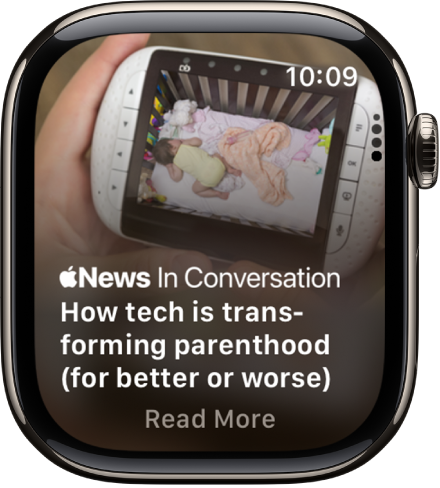 A story in the News app. The Read More button is at the bottom center.