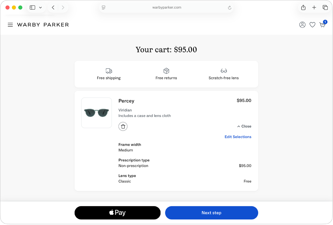 Un site d’achat populaire qui accepte Apple Pay.