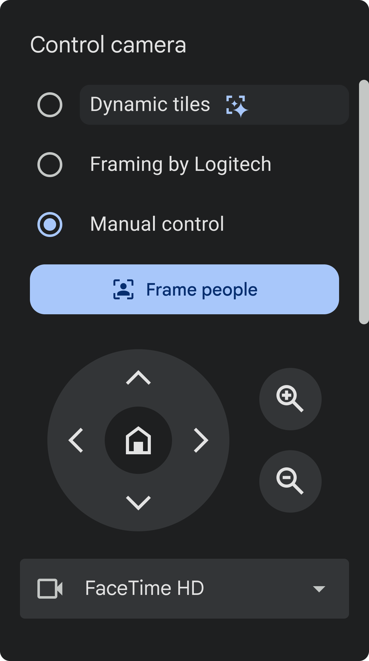 Camera Controls within the new UI