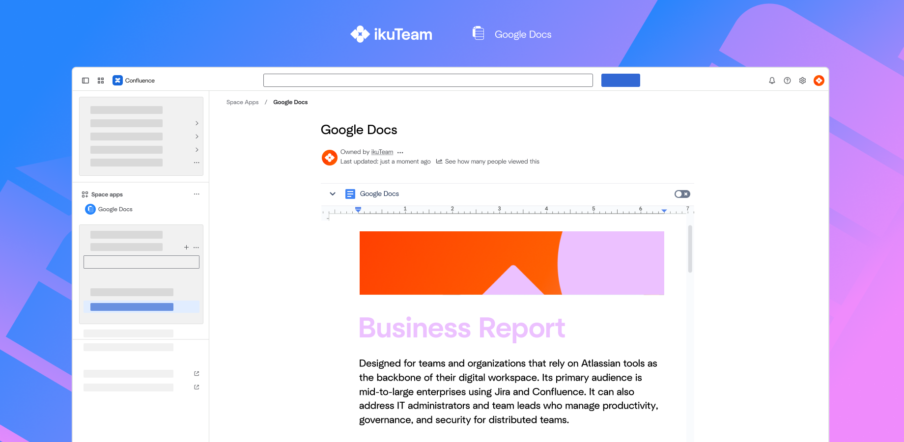 Embed Google Docs into Confluence pages