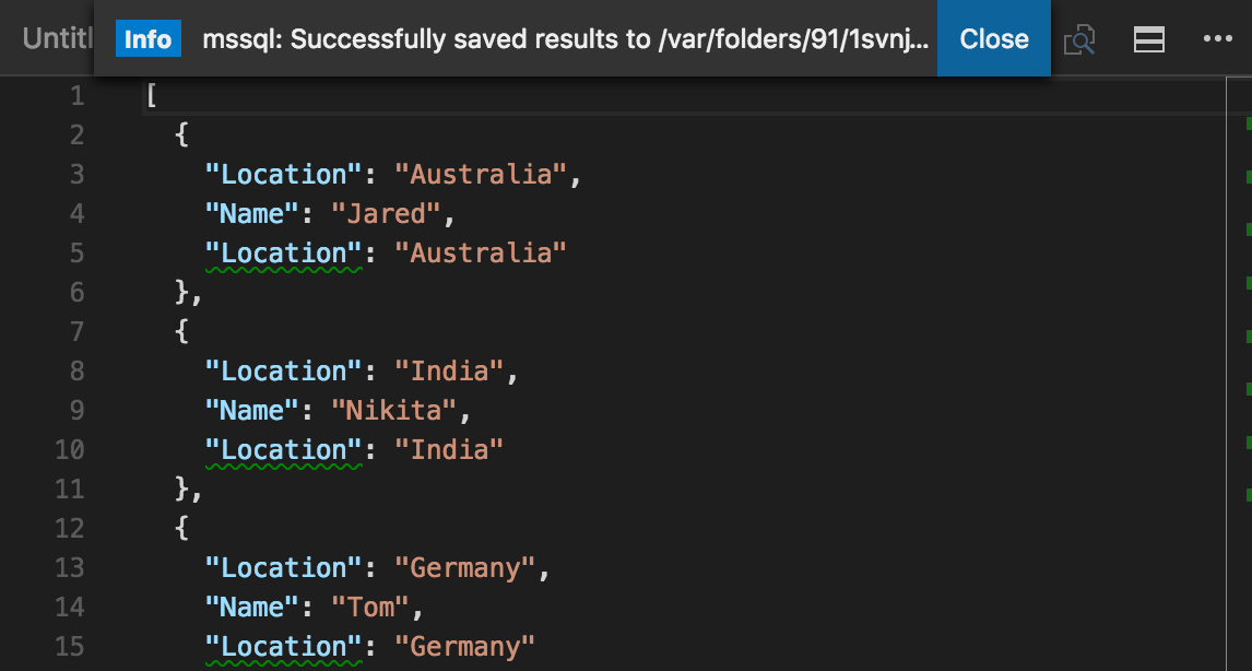 Save as Json