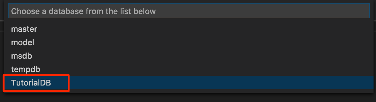 use database