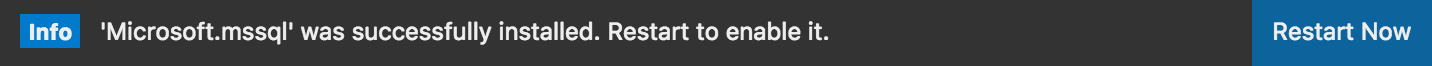 Installation success notification
