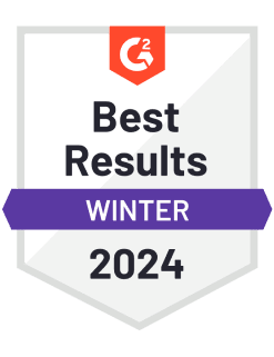 G2 Badge - Best Results - Winter 2024