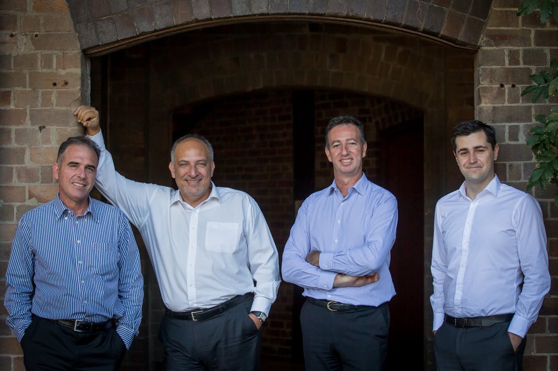Executive team at Cloudcase (L to R): Roger Manu, John Neromiliotis, Jim Drainas & Rian Fergusson