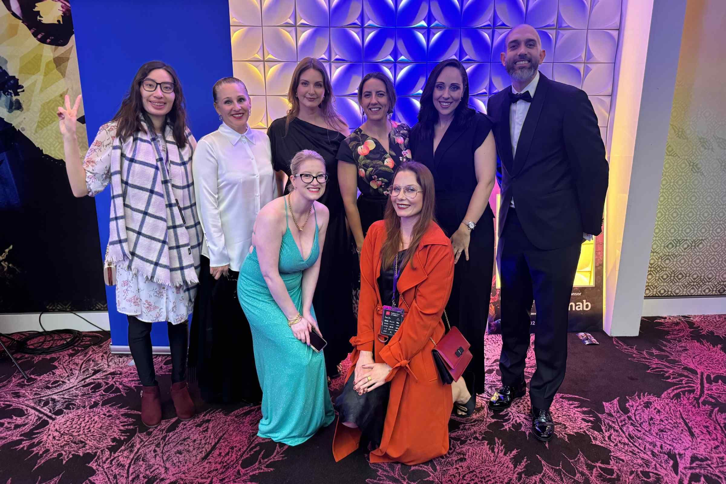 An image of the AWSN scholarship recipients at the AWSN Awards on 10 October 2024.