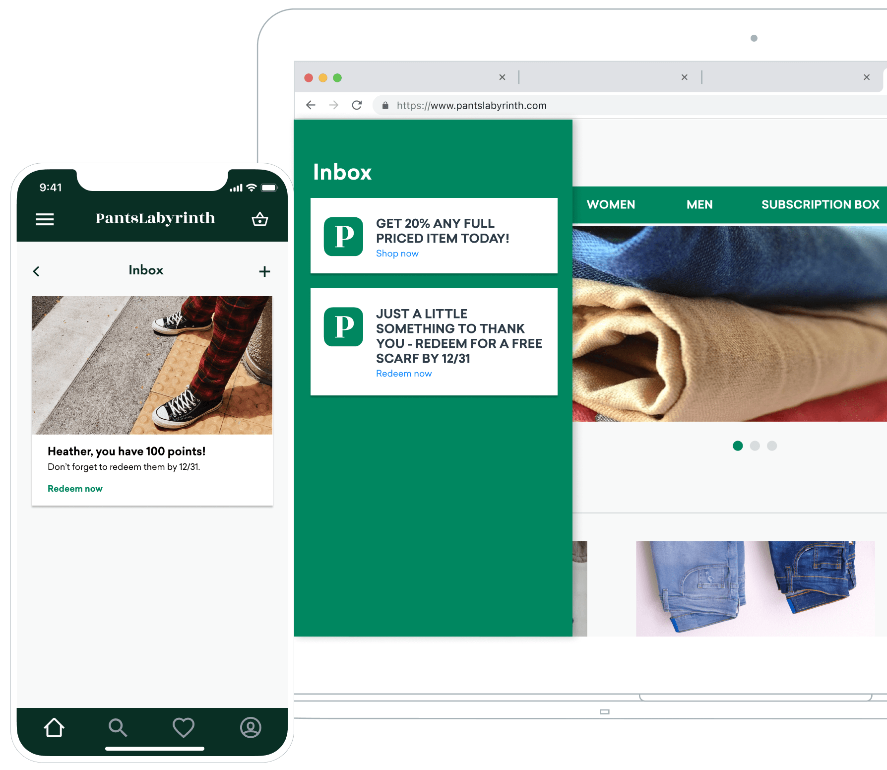 Content Card sales and promotions use case example.