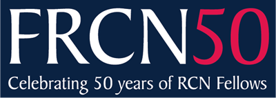 FRCN50 logo with the text ‘Celebrating 50 years of RCN Fellows'.