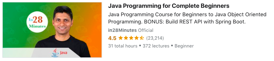 Java Programming for Complete Beginners in 250 Steps
Image